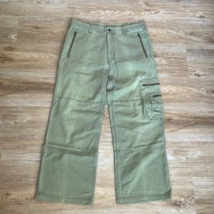 Ted Baker vintage faded green military fatigue parachute pant - 36x30